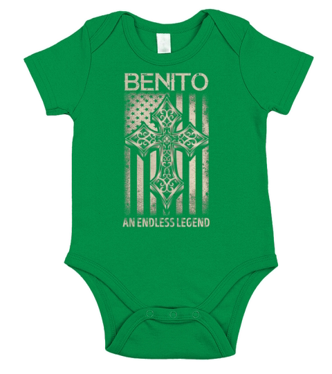 BENITO An Endless Legend Name Shirts Short Sleeve Baby One-Piece