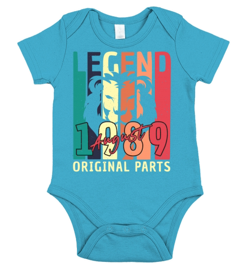 Birthday Greeting For August 1989 Short Sleeve Baby One-Piece