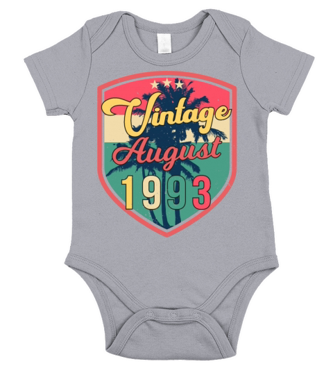 Birthday Greeting For August 1993 Short Sleeve Baby One-Piece
