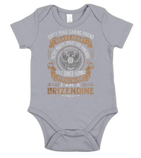 BRIZENDINE Last Name, Surname Tshirt Short Sleeve Baby One-Piece
