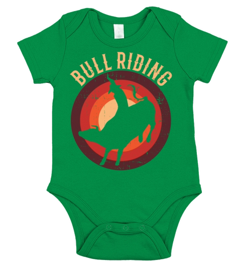 Bull Riding Western Rodeo Retro Vintage Cowboy Bul Short Sleeve Baby One-Piece