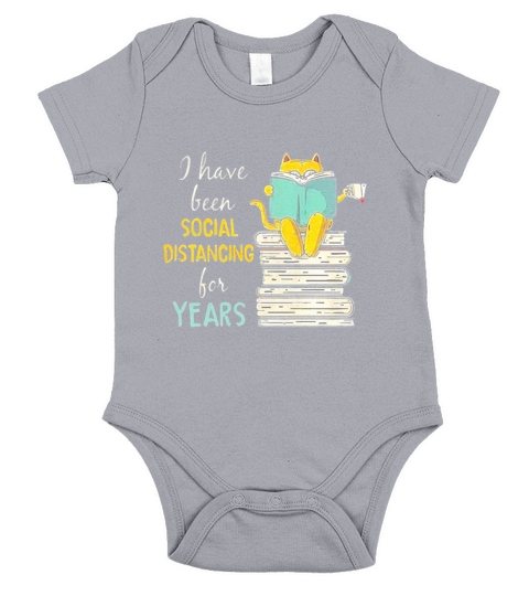 Cat Read Books I Have Been Social Distancing For Years Short Sleeve Baby One-Piece