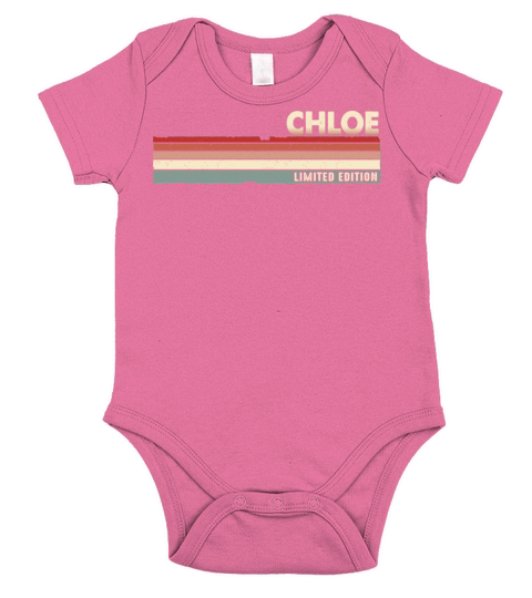Chloe - Funny Retro Vintage Name 80s 90s Short Sleeve Baby One-Piece