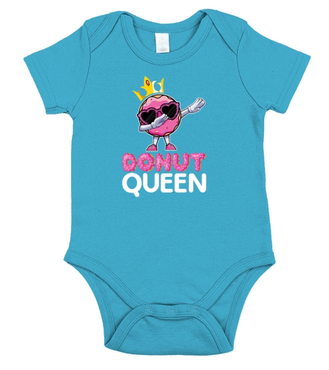 Dabbing Donut Queen - Dab Dance Style Doughnut Short Sleeve Baby One-Piece