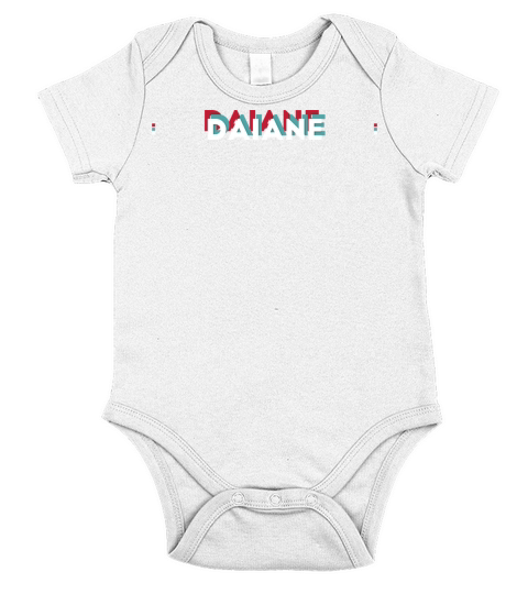 Daiane Name - Funny Name Daiane 80s theme Short Sleeve Baby One-Piece