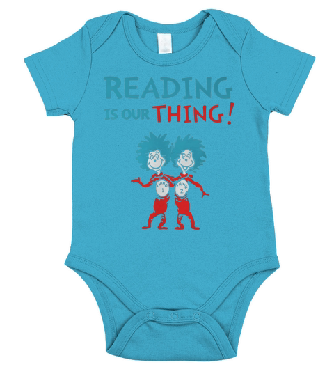 Dr Seuss Day reading is our thing Short Sleeve Baby One-Piece