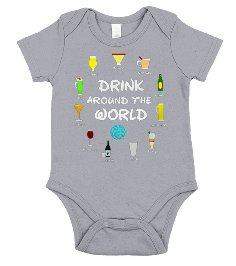 Drink Around The World, Beer shirt Short Sleeve Baby One-Piece