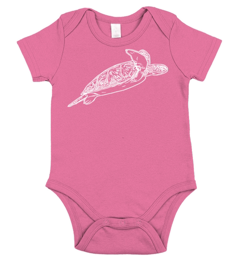 Elegant Vintage Sea Turtle Short Sleeve Baby One-Piece
