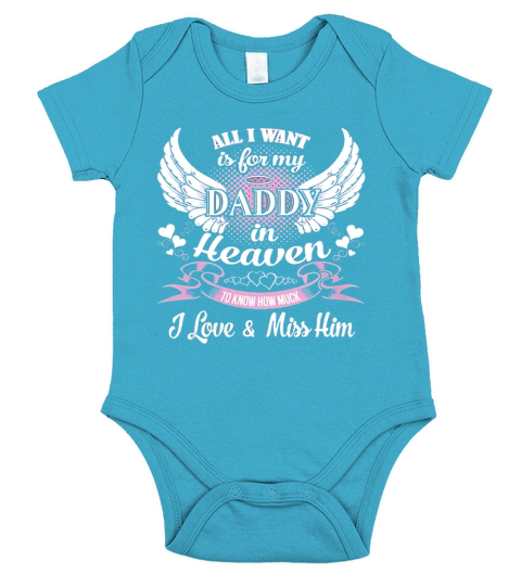 For my Daddy In Heaven Short Sleeve Baby One-Piece