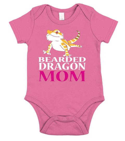 FUNNY BEARDED DRAGON MOM T-SHIRT Pet Owners Lizard Gift Short Sleeve Baby One-Piece