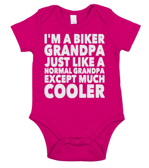 Grandpa - Im a biker grandpa just like a normal - Mens T-Shirt by American Apparel Short Sleeve Baby One-Piece