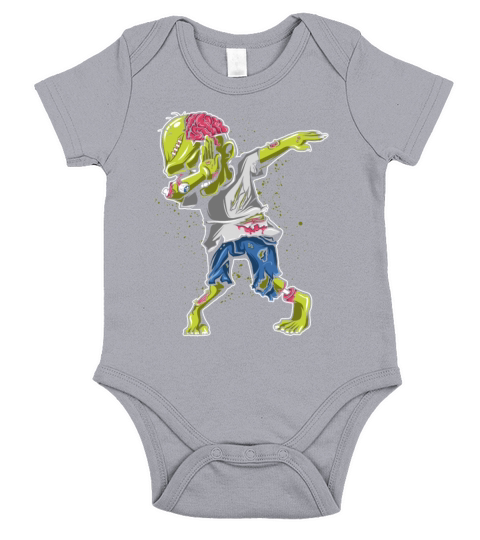 Green Zombie Dabbing Shirt Short Sleeve Baby One-Piece