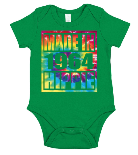 Hippie Birthday 1964 Short Sleeve Baby One-Piece