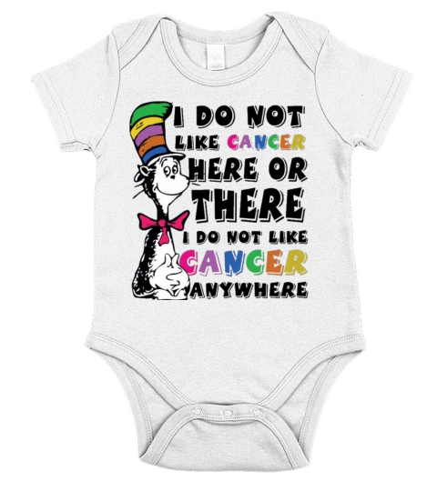 I Do Not Like Cancer Zodiac Here Or There Anywhere Dr Seuss Short Sleeve Baby One-Piece