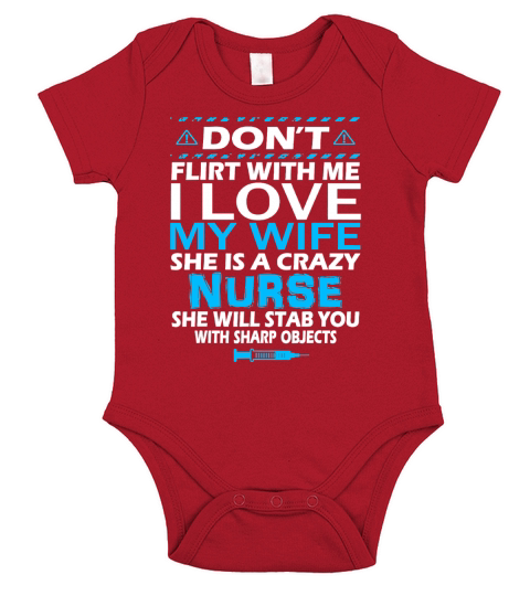 I Love My Wife Nurse Short Sleeve Baby One-Piece