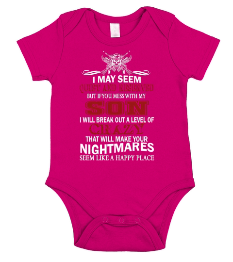 IF YOU MESS WITH MY SON Short Sleeve Baby One-Piece