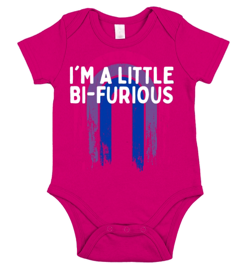 Im a Little Bi-Furious Bisexual LGBTQ Bi Pride Short Sleeve Baby One-Piece