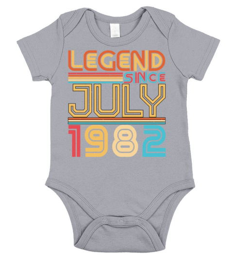 July 1982 40th Birthday Short Sleeve Baby One-Piece