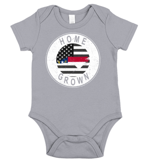 Land Map America US Flag Home Grown North Carolina Short Sleeve Baby One-Piece