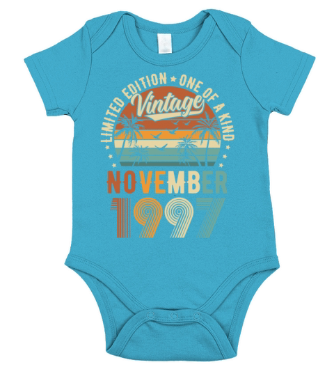 Limited Edition November 1997 Birthday Present Short Sleeve Baby One-Piece