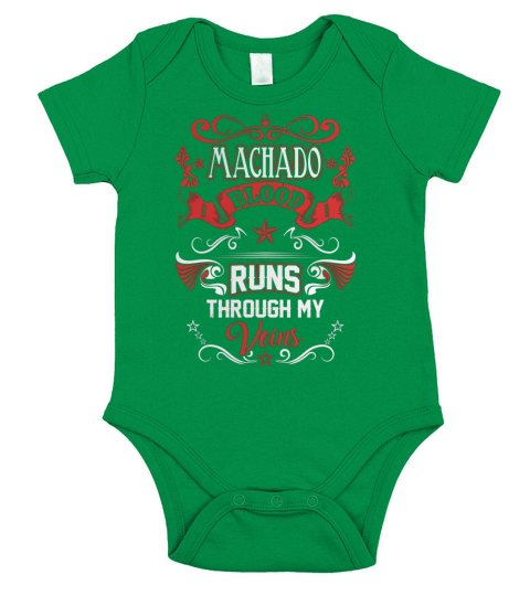 MACHADO BLOOD RUNS THROUGH MY VEINS Short Sleeve Baby One-Piece
