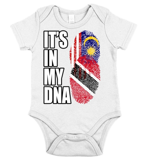 Malaysian And Trinidad Tobago Mix Heritage DNA Fla Short Sleeve Baby One-Piece