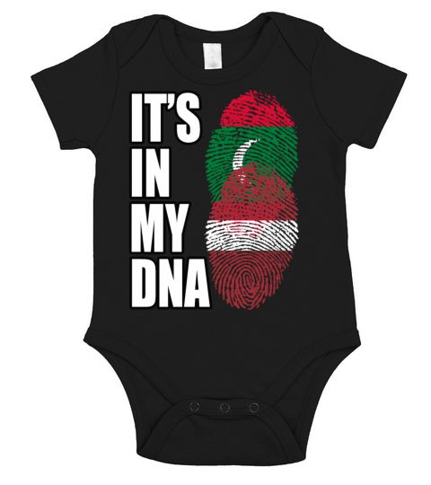 Maldivian And Latvian Mix Heritage DNA Flag Short Sleeve Baby One-Piece
