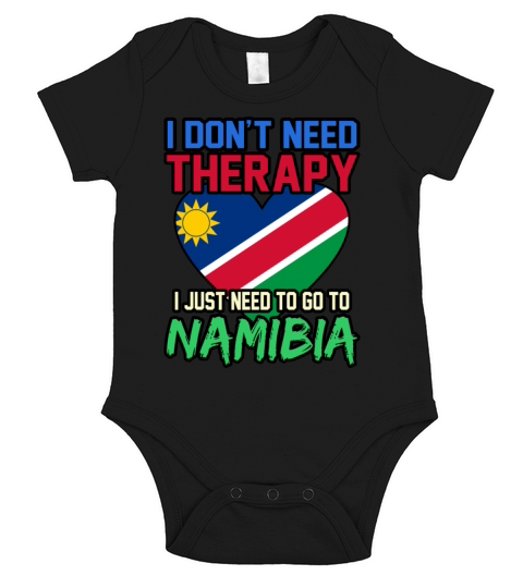 Namibia Flag Vintage Distressed Namibia Short Sleeve Baby One-Piece
