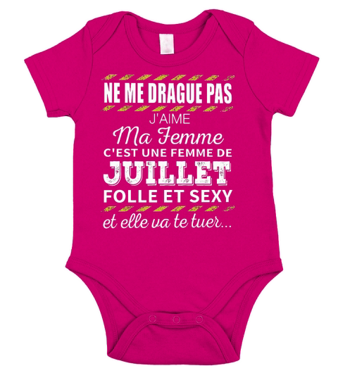 Ne me drague pas jaime ma femme Short Sleeve Baby One-Piece