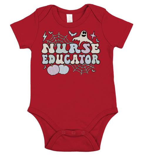 Nurse Educator Halloween RN Nursing Education Short Sleeve Baby One-Piece