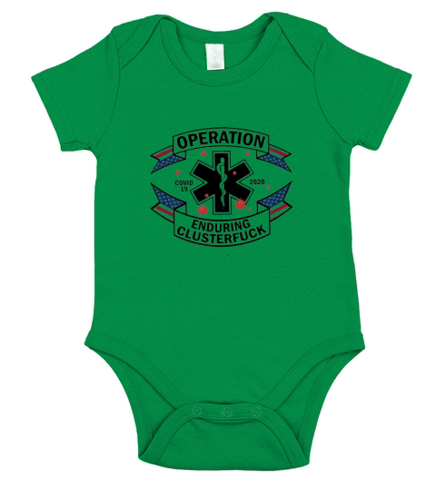 Operation Diseaes 2020 Enduring Clusterfuck American Flag Short Sleeve Baby One-Piece