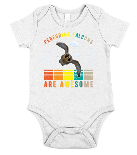 Peregrine Falcon Vintage Short Sleeve Baby One-Piece