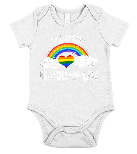 Proud Brother In Law LGBT Rainbow Pride 2020 Short Sleeve Baby One-Piece
