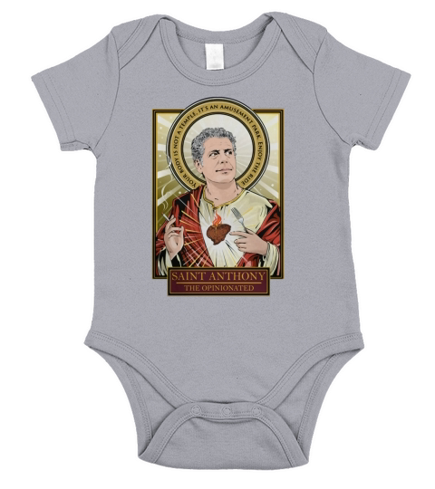 Saint Anthony Bourdain Shirt Short Sleeve Baby One-Piece