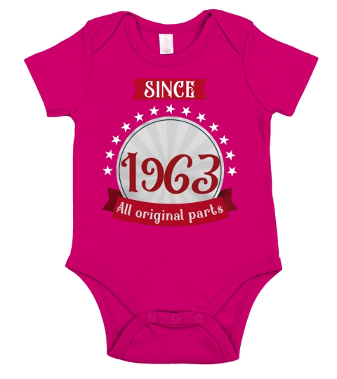 Since 1963 All Original Parts Short Sleeve Baby One-Piece