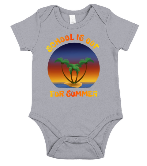 Summer and School ist out Short Sleeve Baby One-Piece