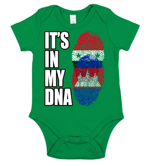 Syrian And Cambodian Vintage Heritage DNA Flag Short Sleeve Baby One-Piece