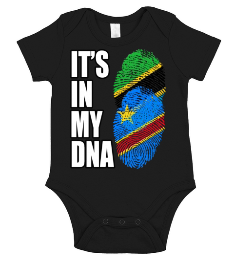 Tanzanian And Congolese Vintage Heritage DNA Flag Short Sleeve Baby One-Piece