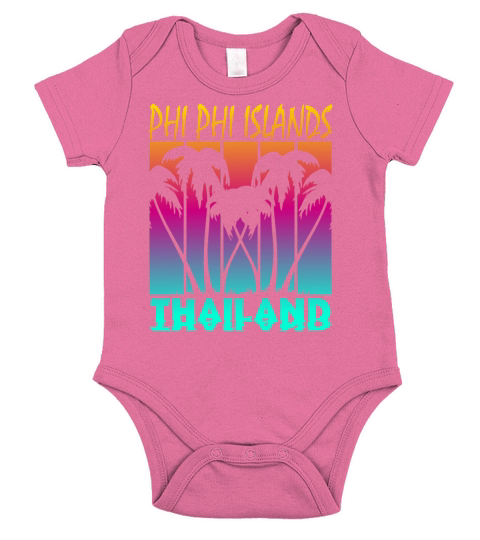 vintage phi phi islands thailand Short Sleeve Baby One-Piece