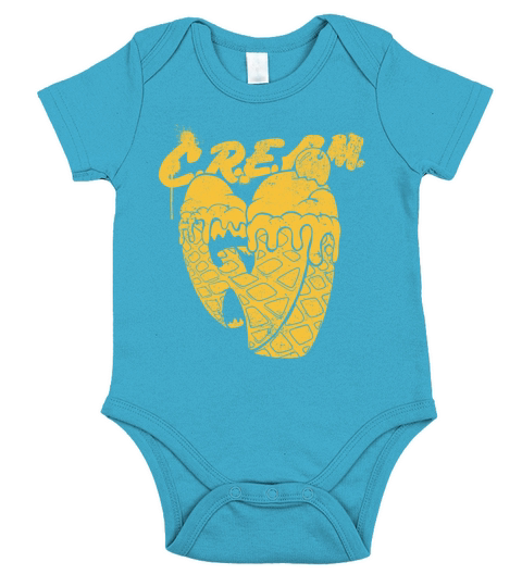 waffle ice cream wutang yellow Short Sleeve Baby One-Piece