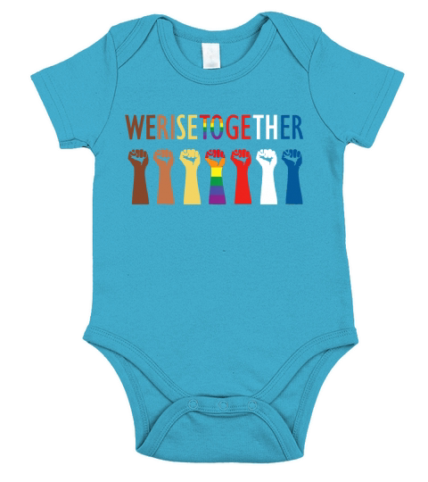 We Rise Together Equality Social Justice shirt Short Sleeve Baby One-Piece