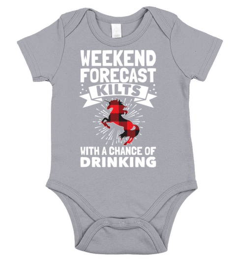 Weekend Forecast Kilts With A Chance Of Drinking Short Sleeve Baby One-Piece