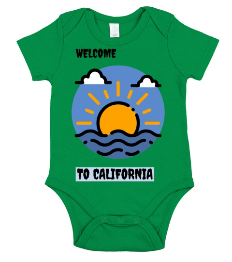 Welcome to California Short Sleeve Baby One-Piece