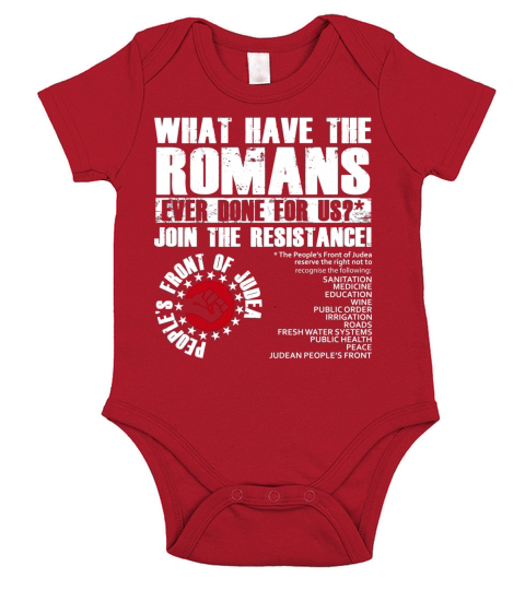 What have the Romans ever done for Us T-Shirt shirt Short Sleeve Baby One-Piece