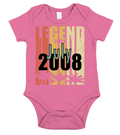 Year of construction 2008 July born gift idea Short Sleeve Baby One-Piece