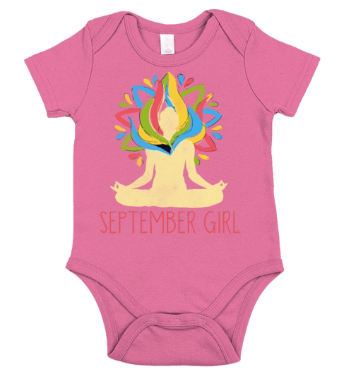 Yoga Mandala Meditation Birth Born Month September Short Sleeve Baby One-Piece