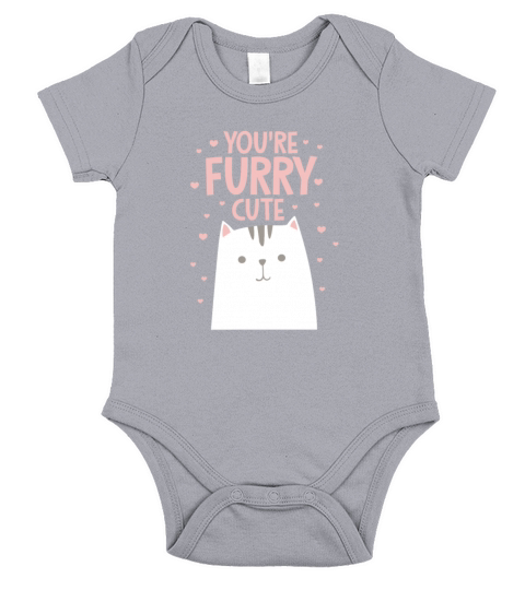 Youre Furry Cute Cat Short Sleeve Baby One-Piece