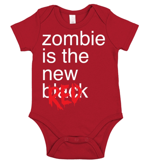 Zombie - Zombie is the new red Short Sleeve Baby One-Piece