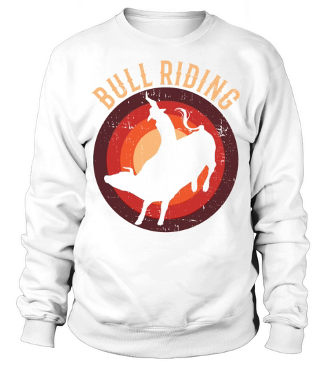Bull Riding Western Rodeo Retro Vintage Cowboy Bul Sweatshirt Unisex