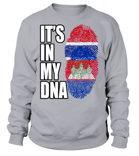Gambian And Cambodian Mix Heritage DNA Flag Sweatshirt Unisex